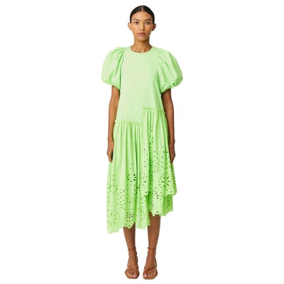 RHODE Bright Green Midi Dress - Picture 4 of 14